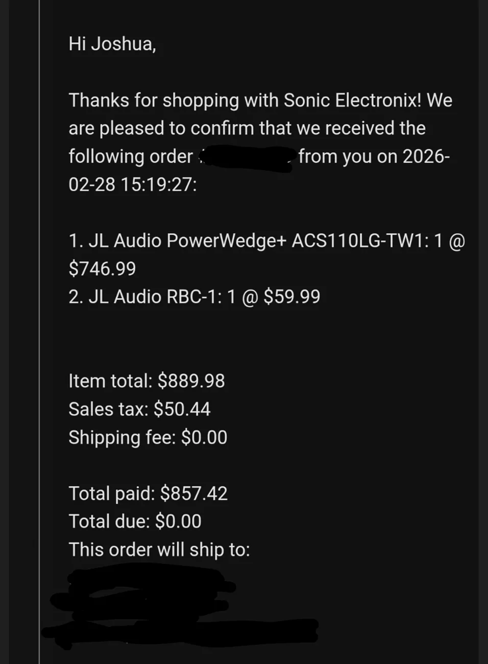 Ford Mustang Mach-E New 10" JL Audio   Powered Sub Screenshot_20260719-182357