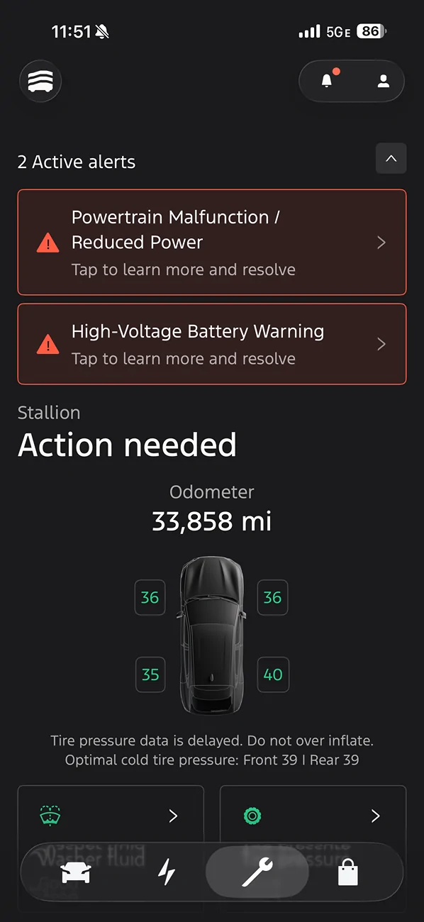 Ford Mustang Mach-E How cooked am I? PowerTrain malfunction error IMG_8925