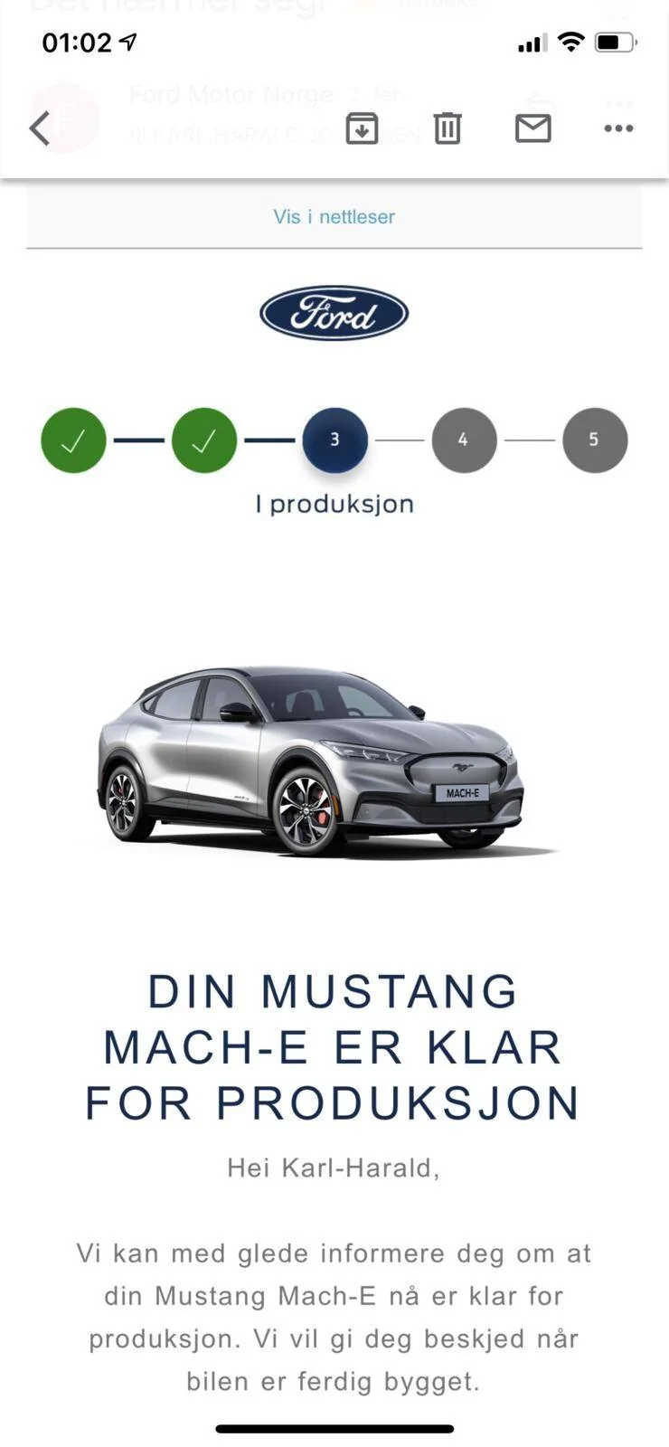 Ford Mustang Mach-E Norway - Mach-E ready for production 5ECB6114-0E51-4960-B850-9584F6D6C5FF