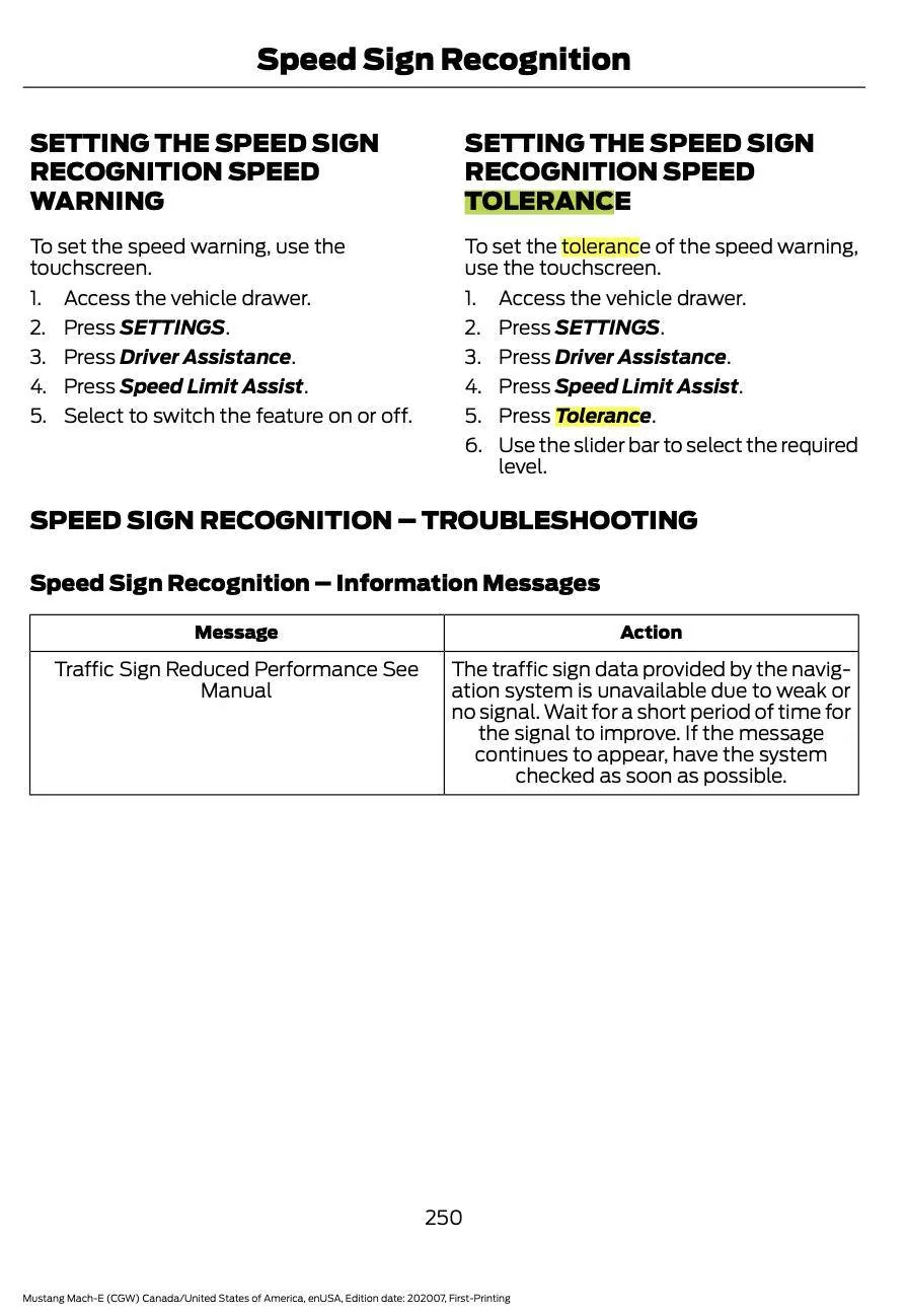 Ford Mustang Mach-E Speed Warning tolerance vs. Cruise Control tolerance Screen Shot 2021-02-25 at 4.21.35 PM