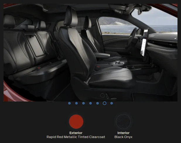Ford Mustang Mach-E Interior pillar color vin tracker imag