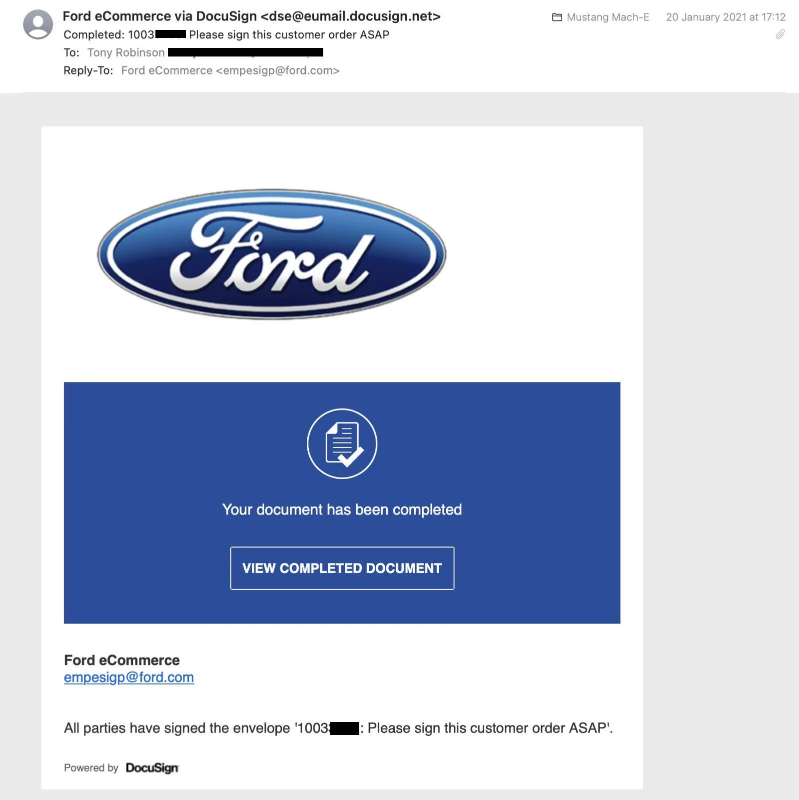 Ford Mustang Mach-E UK Customers Screenshot 2021-03-01 at 17.20.30