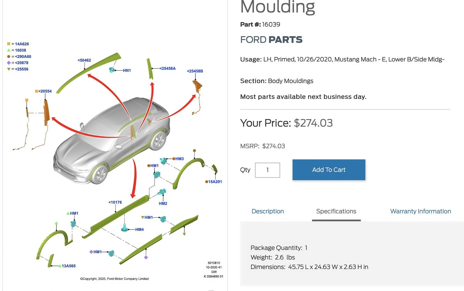 Ford Mustang Mach-E Repaint wheel lip moldings to match paint color? FE