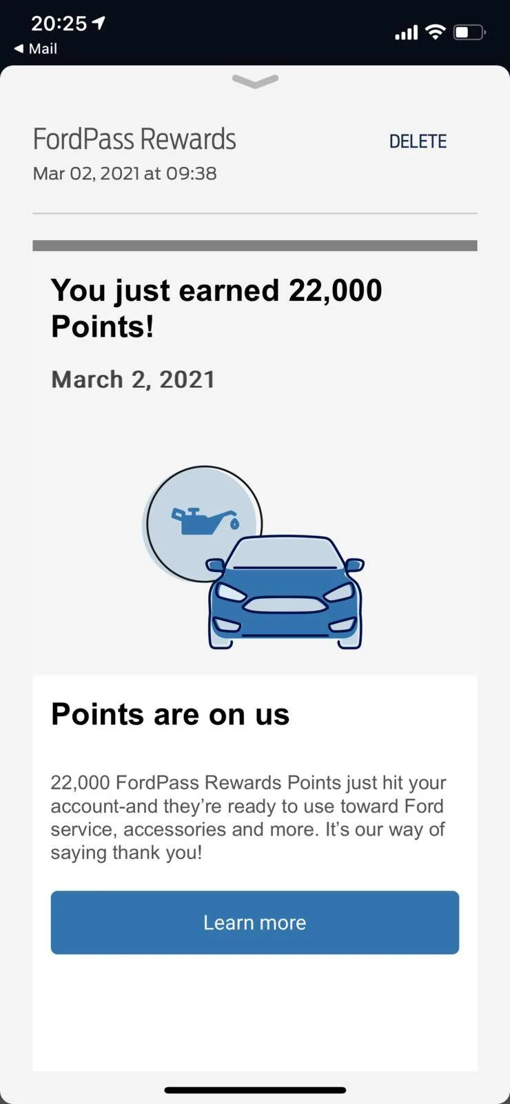 Ford Mustang Mach-E Fordpass Rewards issue? 6484CD0B-FDBE-4546-A0AD-7680D87B36F1