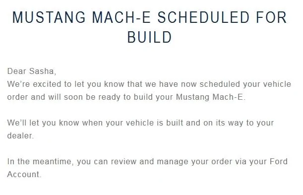 Ford Mustang Mach-E UK Customers ford email