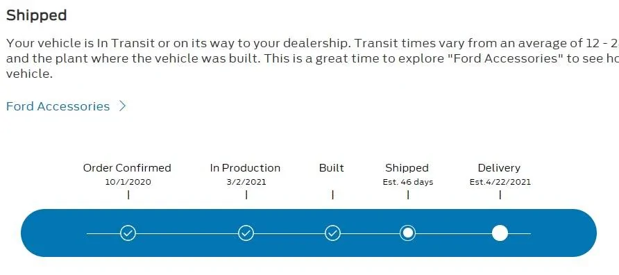Ford Mustang Mach-E I got my build date today. Here's my timeline... Blu_Max_Shipped