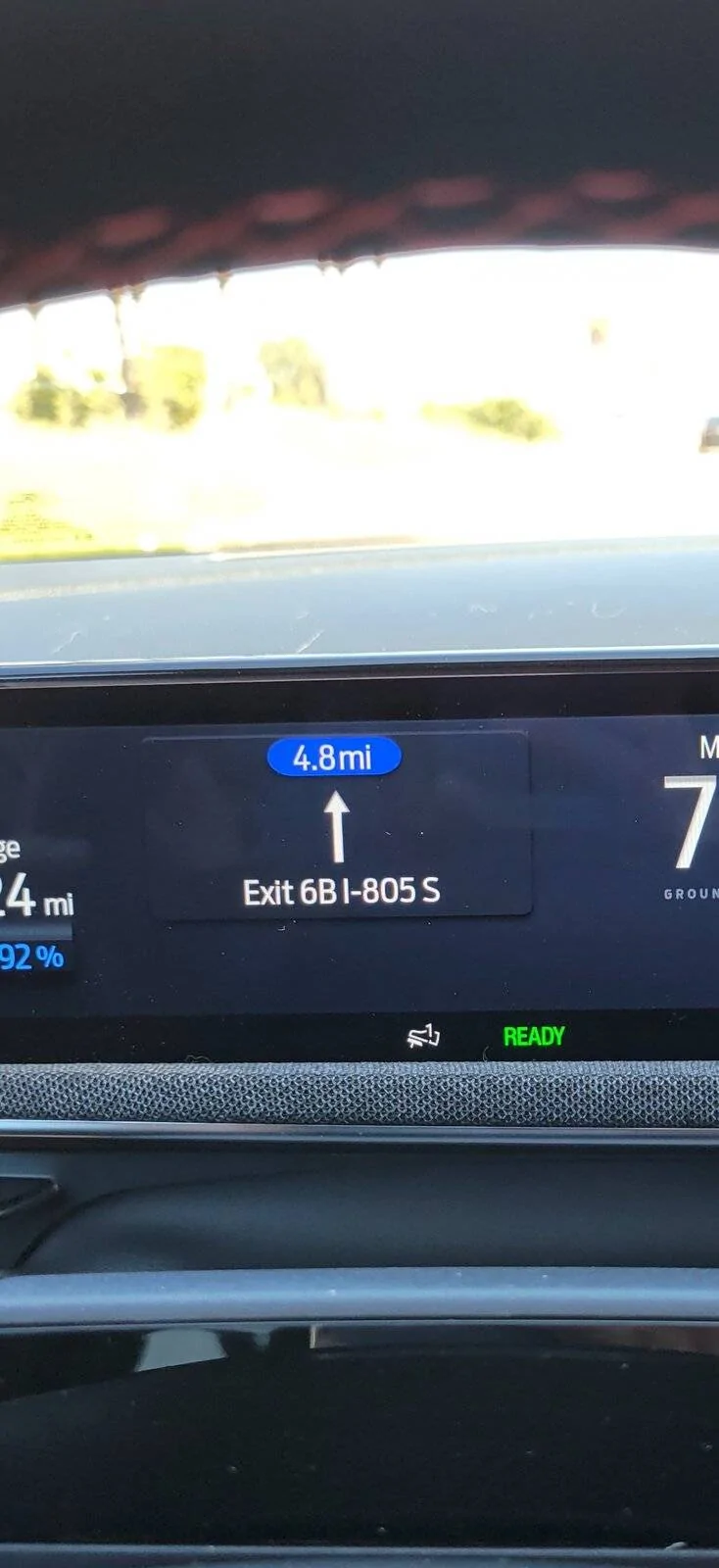 Ford Mustang Mach-E Guage cluster shows the Google nav! 20210305_124620