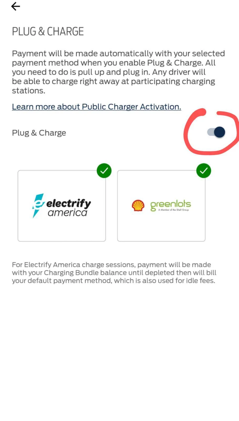 Ford Mustang Mach-E No charging network found? Screenshot_20210306-181221
