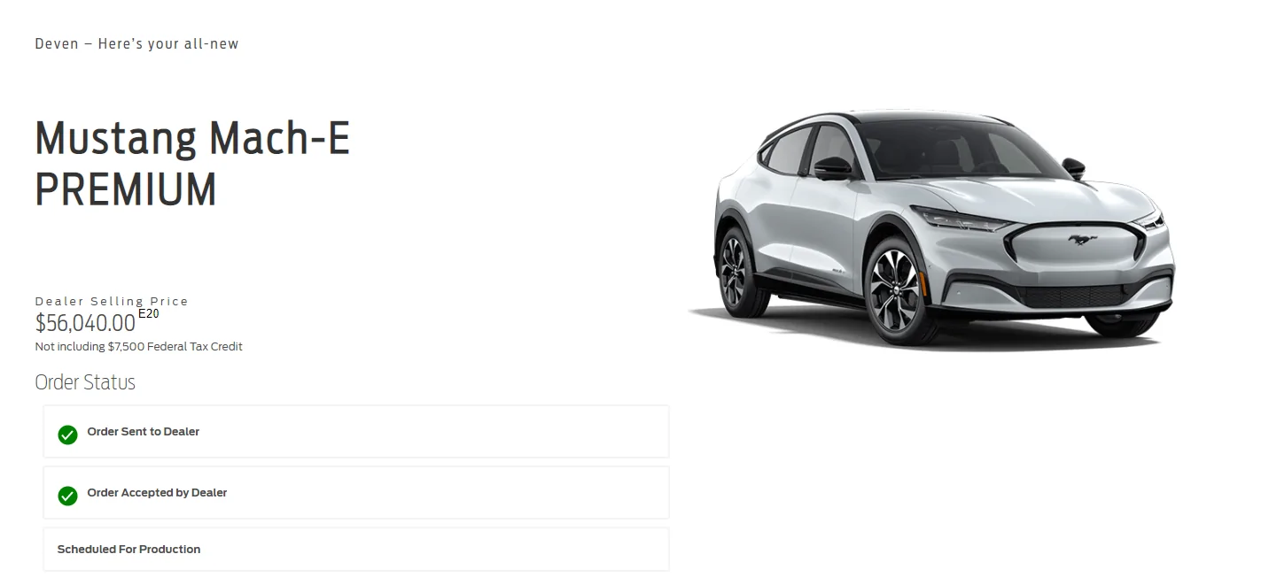 Ford Mustang Mach-E What to do before placing an order? 1615241653324