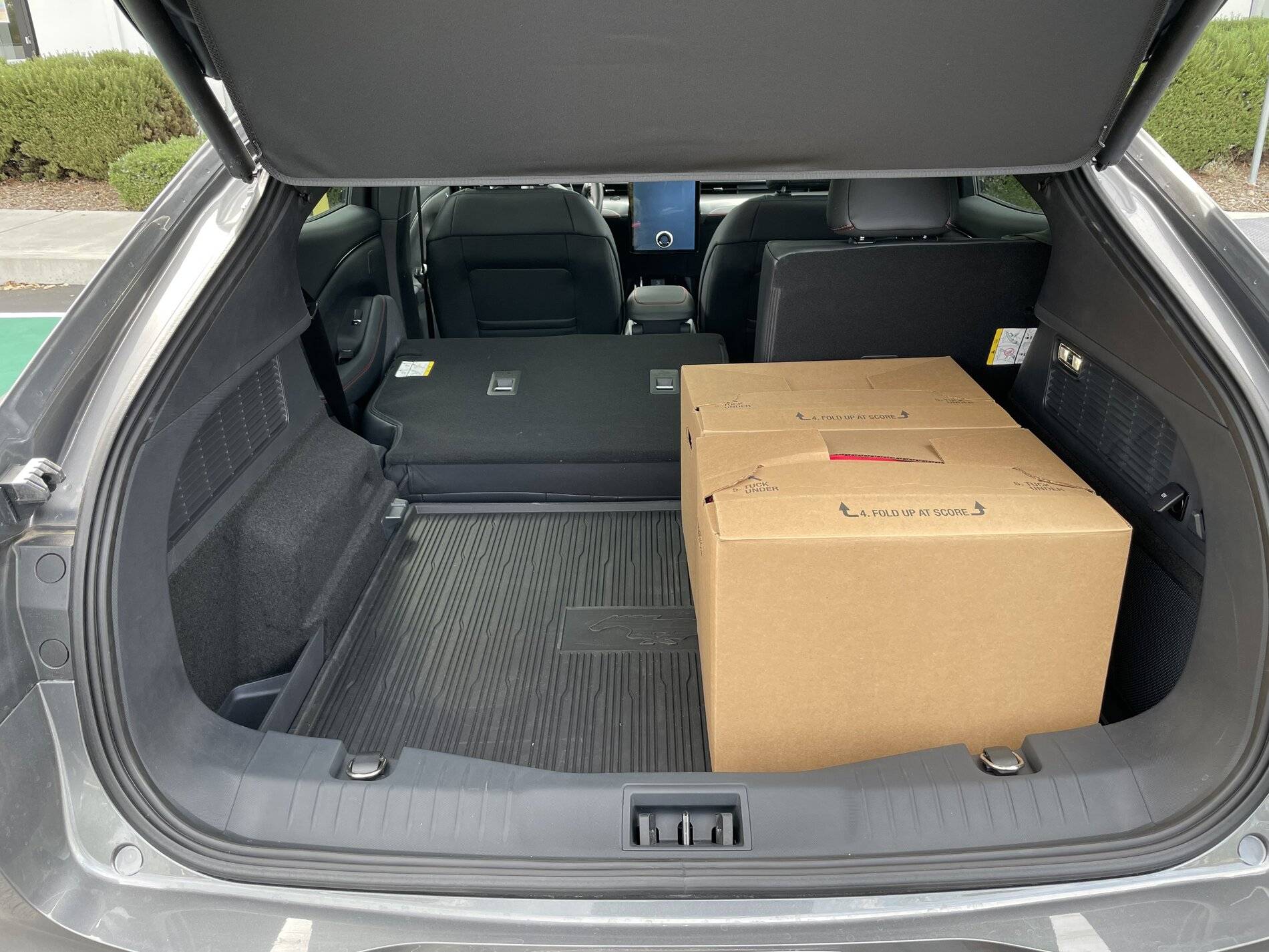 Ford Mustang Mach-E Exact measurements boot space F466A26D-95ED-49C5-B151-12F5382A4F28