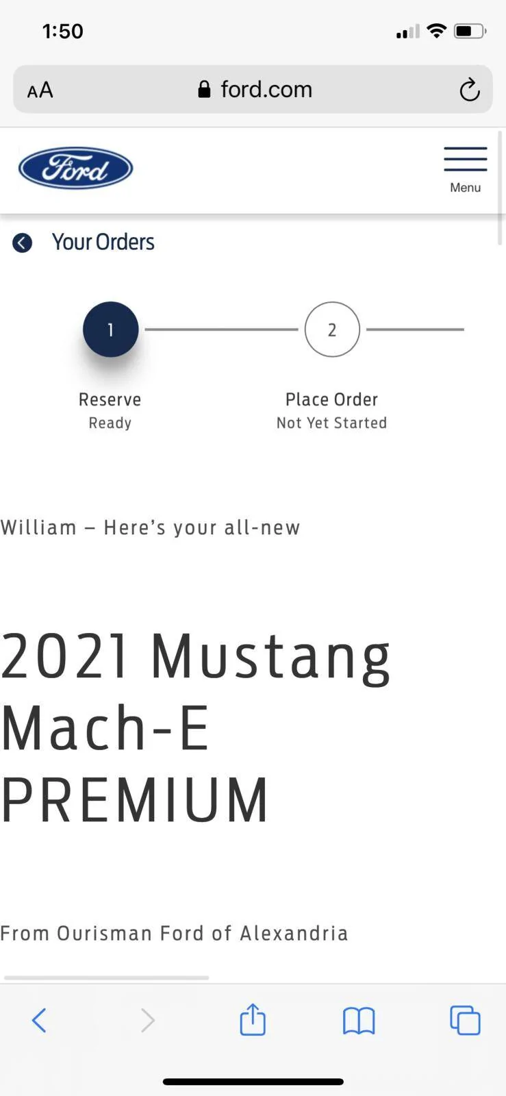 Ford Mustang Mach-E Current time frame for from order placed to having it scheduled for production 21035C1D-C52C-4FA9-9240-3600FA387E71