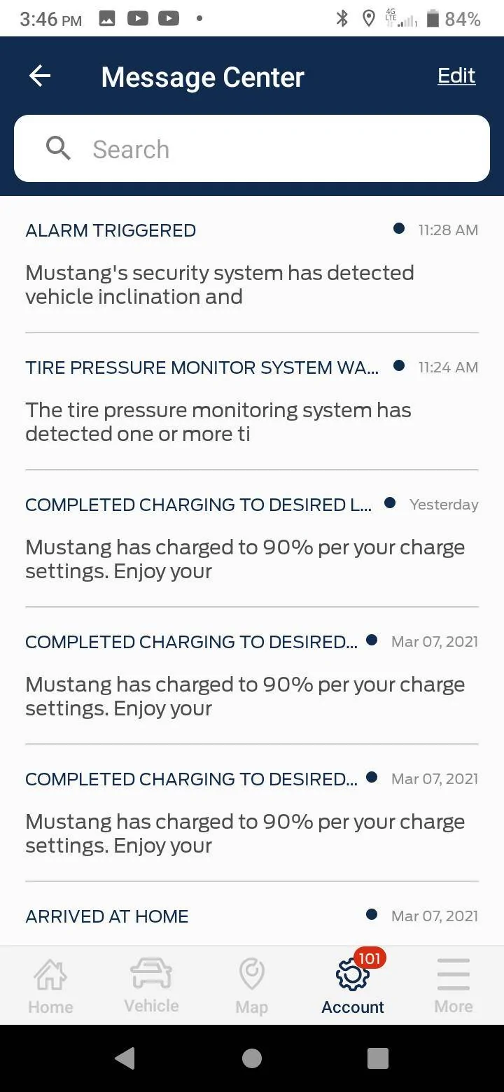 Ford Mustang Mach-E Flat Tire- Using FordPass Roadside Screenshot_20210309-154614