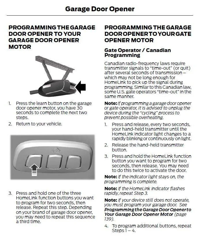 Ford Mustang Mach-E Cannot pair LiftMaster 3280 with car garage door opener 1615405547719