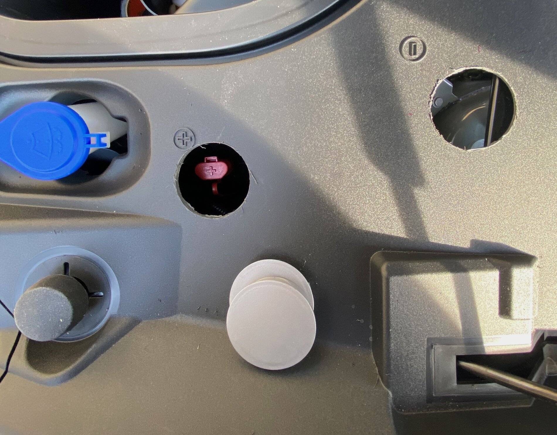 Ford Mustang Mach-E How to DIY - add access holes for LVB 12v battery connection points & HV Disconnect Relay for Safety 1615415754268