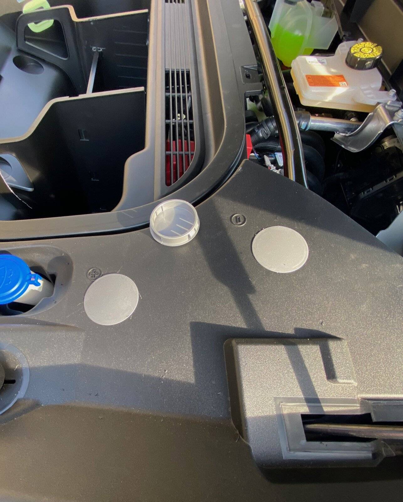 Ford Mustang Mach-E How to DIY - add access holes for LVB 12v battery connection points & HV Disconnect Relay for Safety 1615415972051