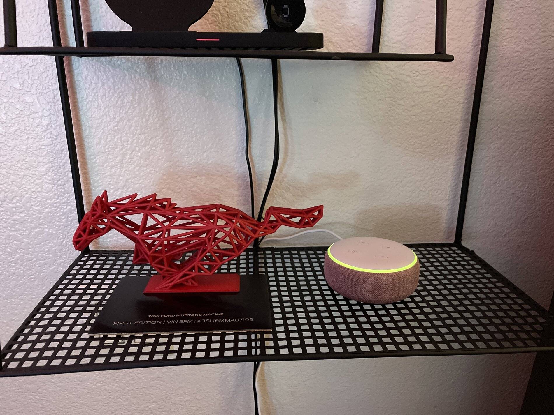 Ford Mustang Mach-E Received a Mach-E First Edition surprise gift! 3D printed fractal pony with VIN display. image