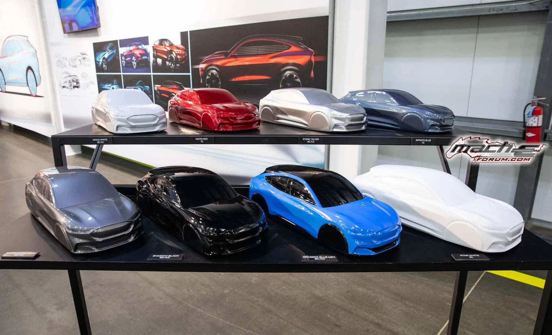 Ford Mustang Mach-E Side by side look at all Mach-E colors on physical samples 2021 Mach-E Color Samples - Macheforum.com