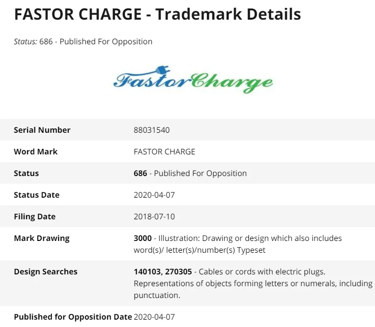 Ford Mustang Mach-E Ford Trademark for 'Faster Charge' 1586978846059