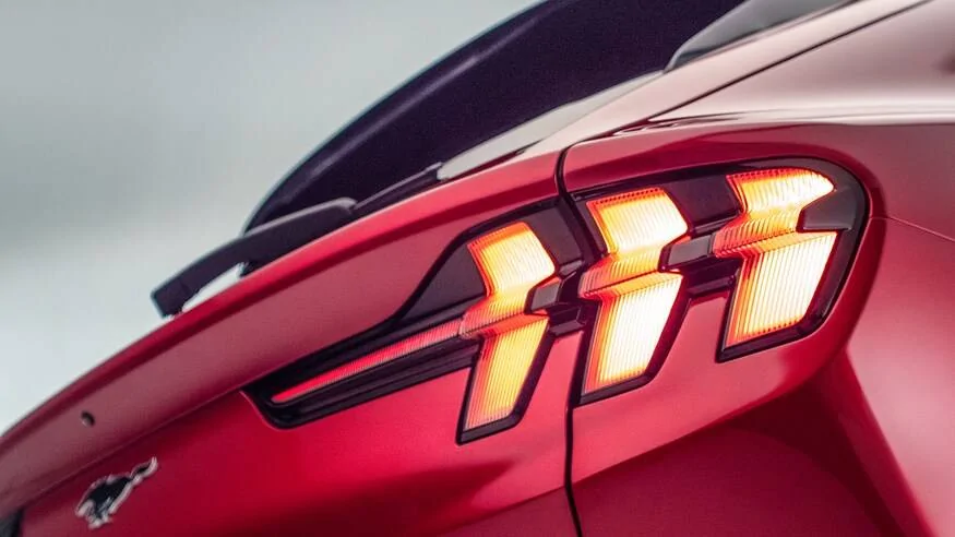 Ford Mustang Mach-E Modified Mach-E GT imagined with lowered suspension, aftermarket wheels, etc. 2021-Ford-Mustang-Mach-E-taillight-2