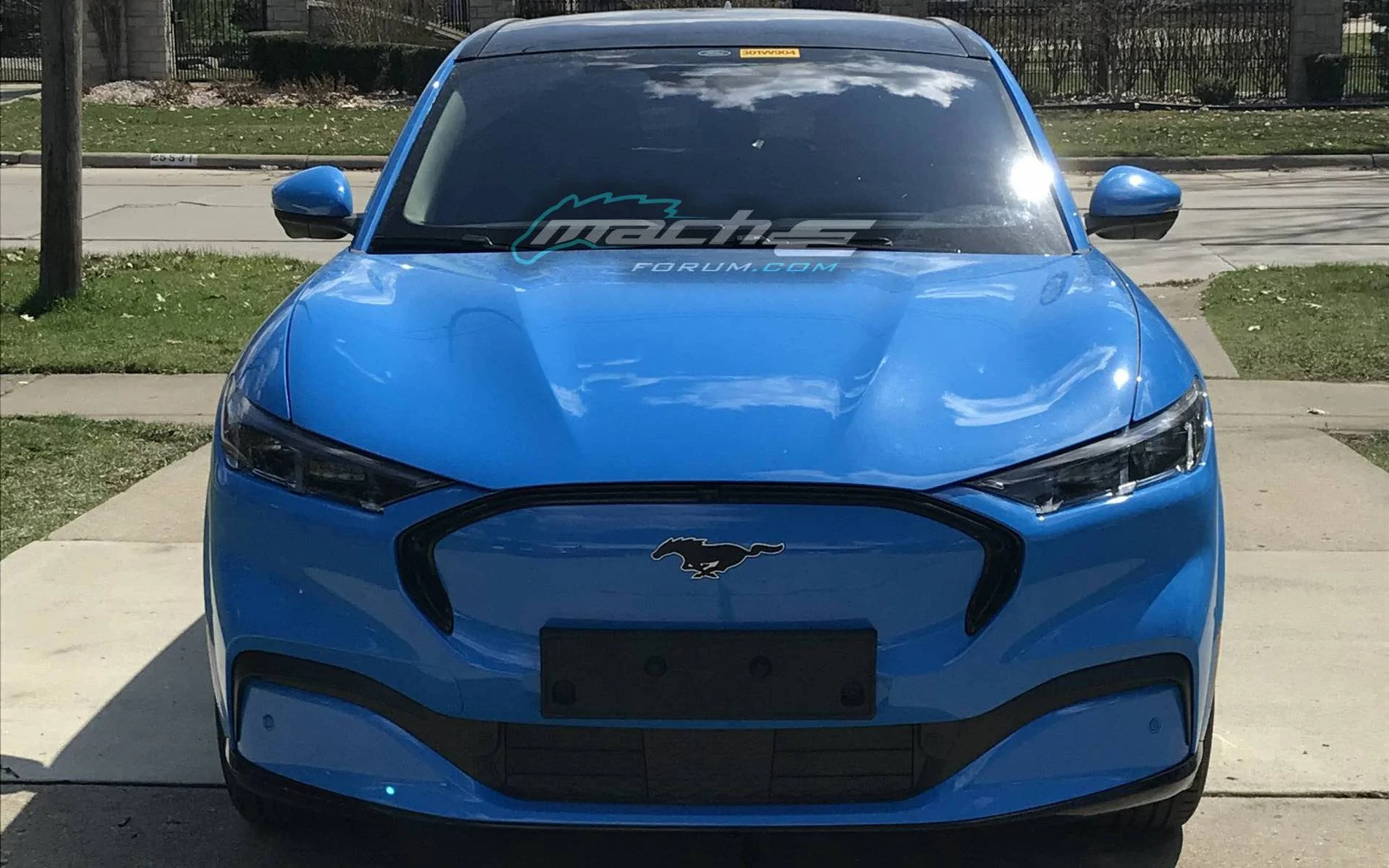 Ford Mustang Mach-E First Real Life Look at Grabber Blue First Edition Mach-E Grabber Blue First Edition Mach-E