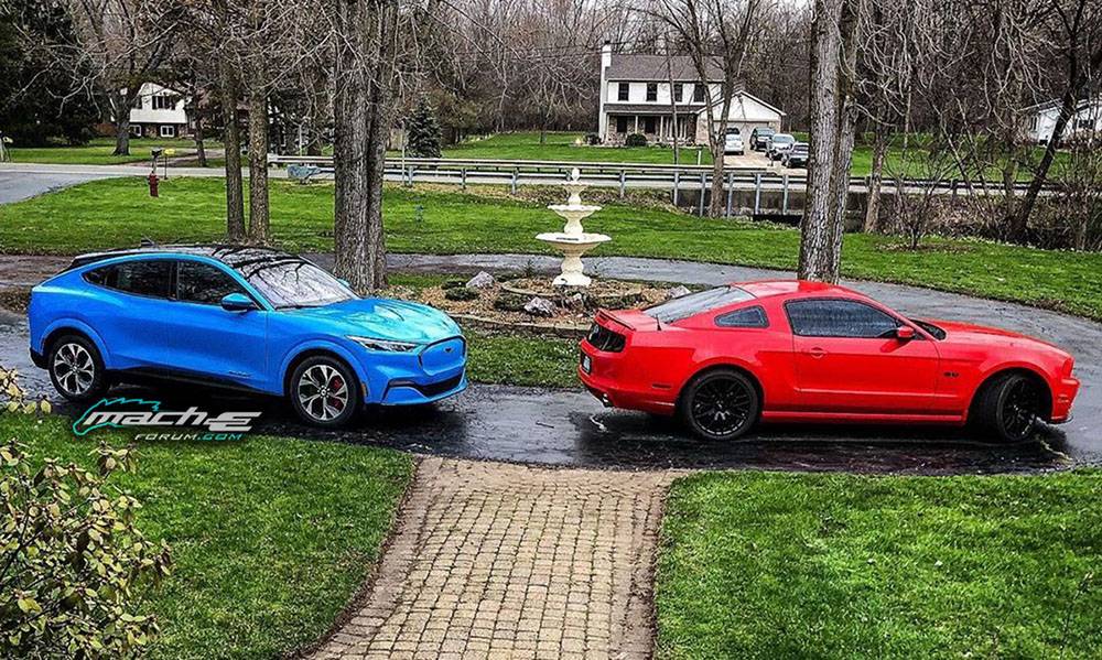 Ford Mustang Mach-E First Real Life Look at Grabber Blue First Edition Mach-E Grabber Blue First Edition Mach-E 2