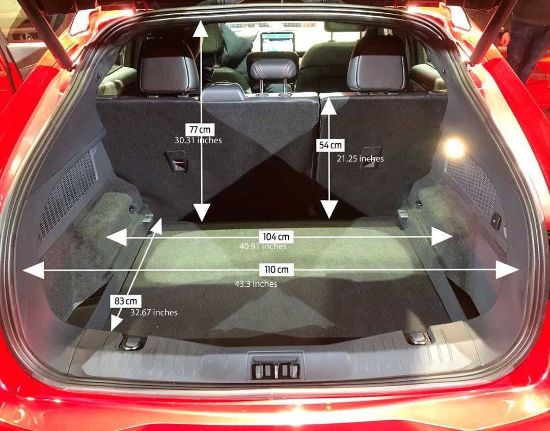 Ford Mustang Mach-E Trunk/Boot Dimensions for dog crate 2021-ford-mach-e-rear-hatch-measurements-