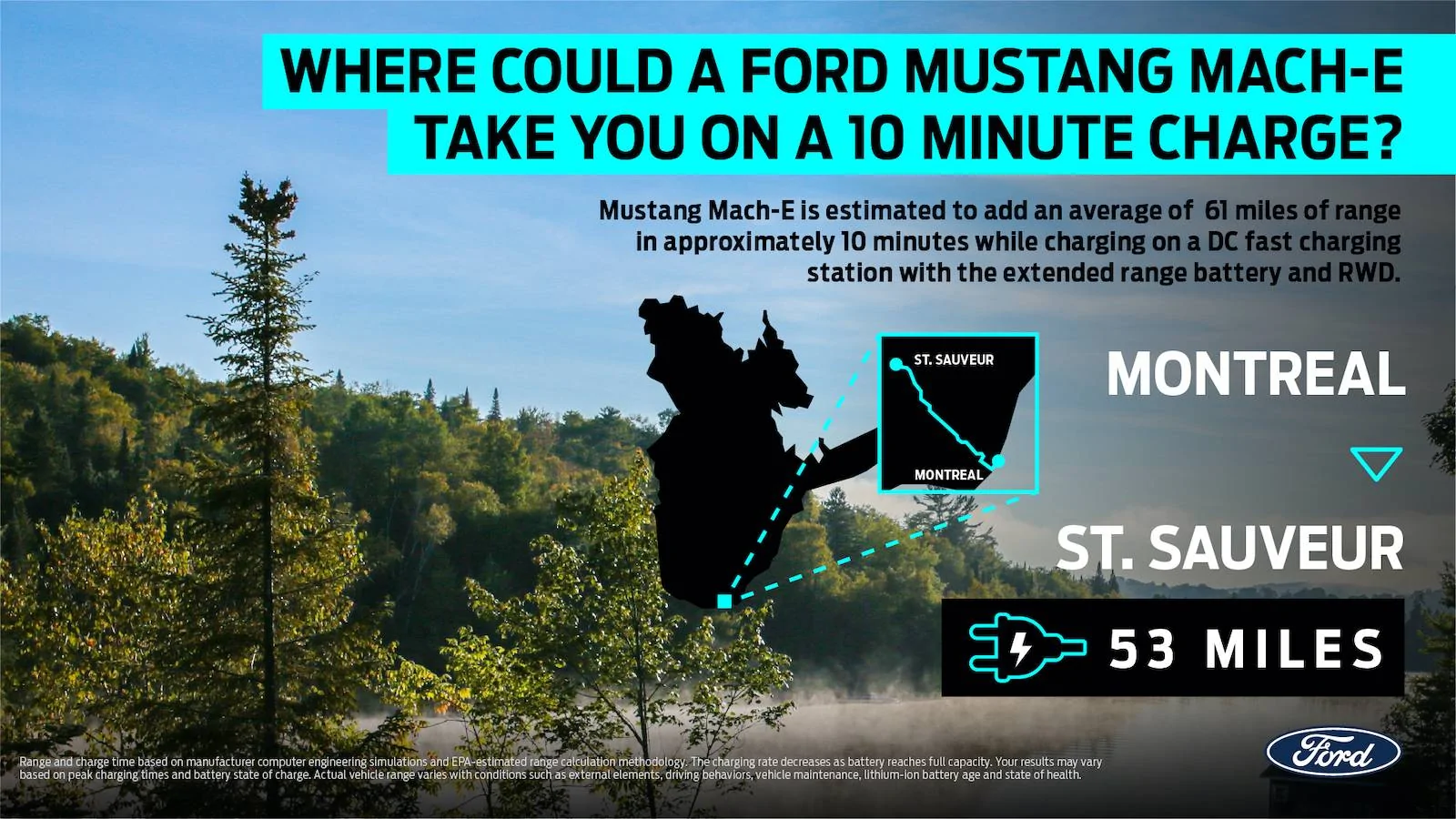 Ford Mustang Mach-E Mach-E Will Charge 30% Faster Than Earlier Estimates Announces Ford Montreal-Road-Tri