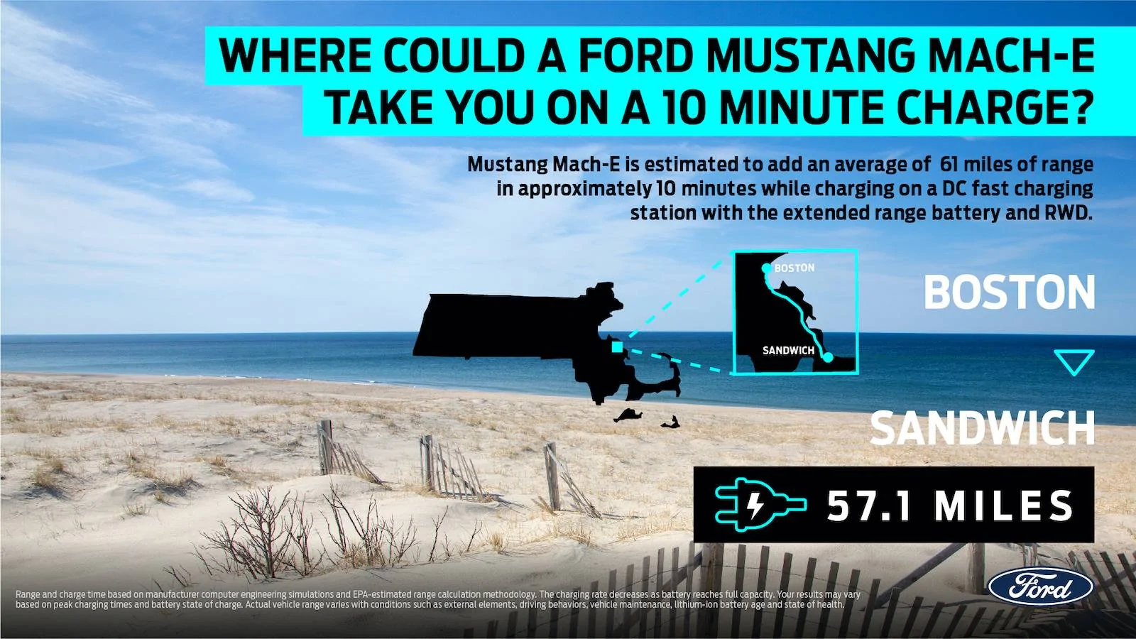 Ford Mustang Mach-E Mach-E Will Charge 30% Faster Than Earlier Estimates Announces Ford Boston-Road-Tri
