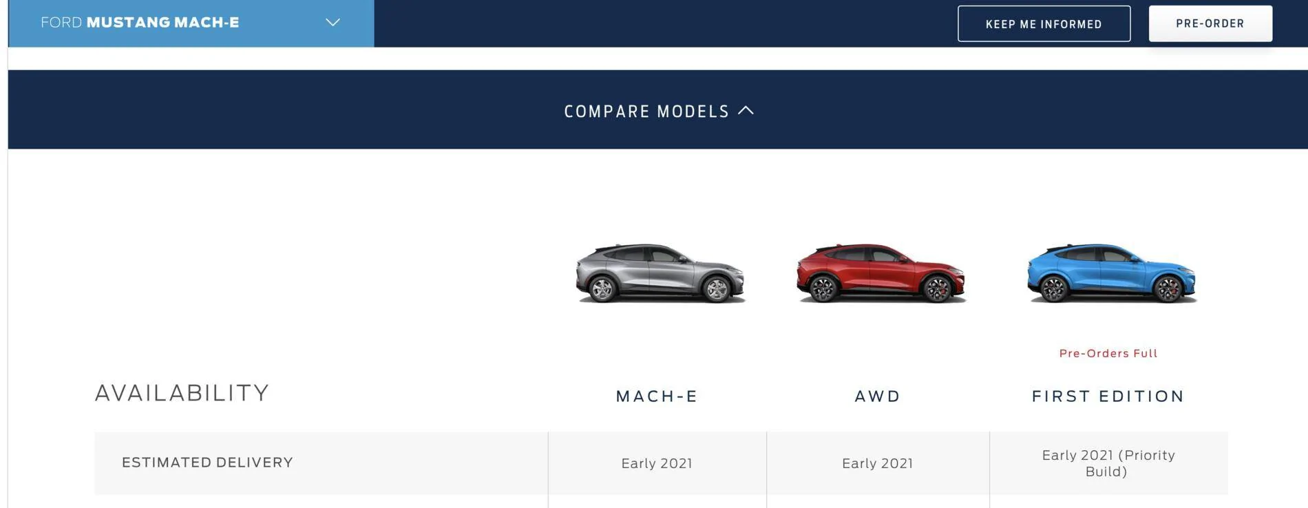 Ford Mustang Mach-E Uk orders delayed Screenshot 2020-05-18 at 21.40.11