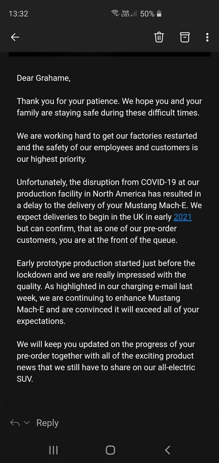 Ford Mustang Mach-E Delivery in Q1 Screenshot_20200522-133217_Outlook