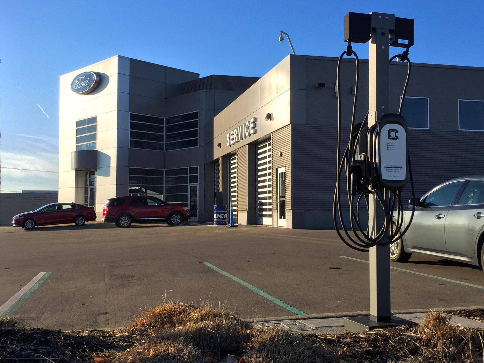 Ford Mustang Mach-E Dealership installation of L3 (fast DC) and L2 chargers- tom holzer ford level 2 chargers