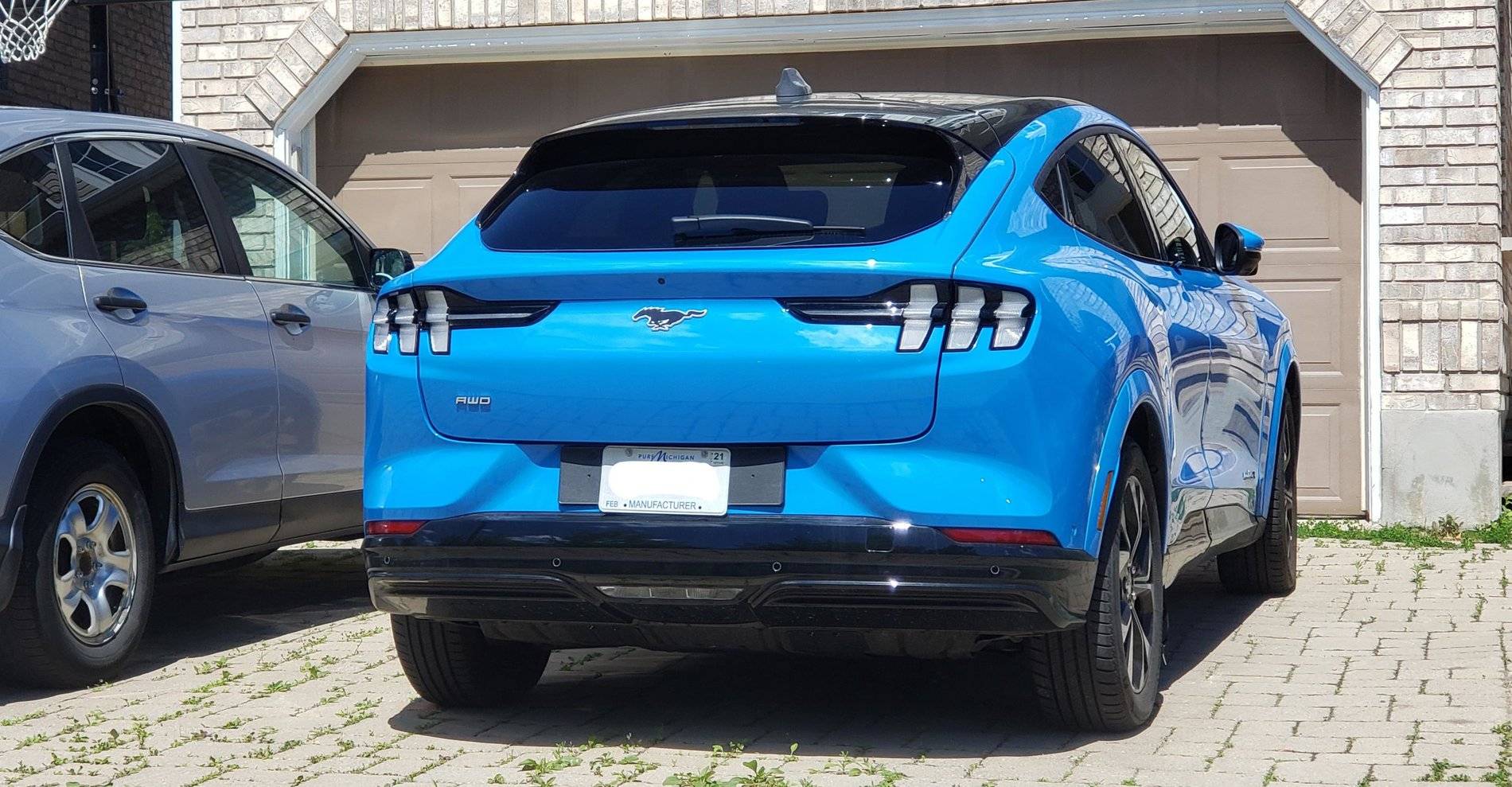 Ford Mustang Mach-E GRABBER BLUE Mach-E Photos grabber.blue.fe.from.reddit