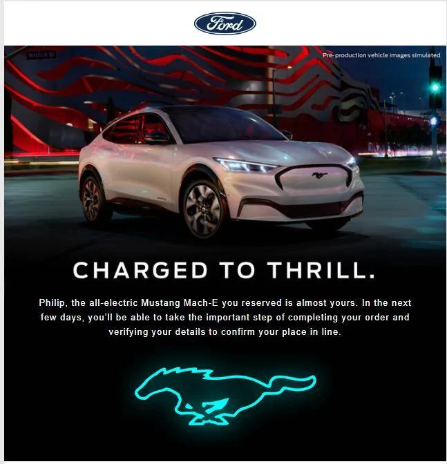 Ford Mustang Mach-E Ford Notifies Mach-E Reservers of Order Completion “In The Next Few Days” 1592428375605