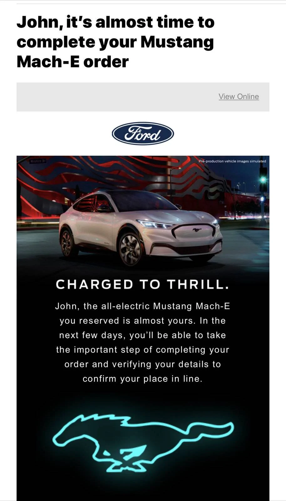 Ford Mustang Mach-E Ford Notifies Mach-E Reservers of Order Completion “In The Next Few Days” 36D9AA4D-D07D-4C09-BB0C-20F8BC71556A