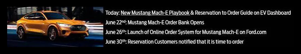 Ford Mustang Mach-E Mach-E customer order bank will open June 26! Mustang Mach-E order date June 26