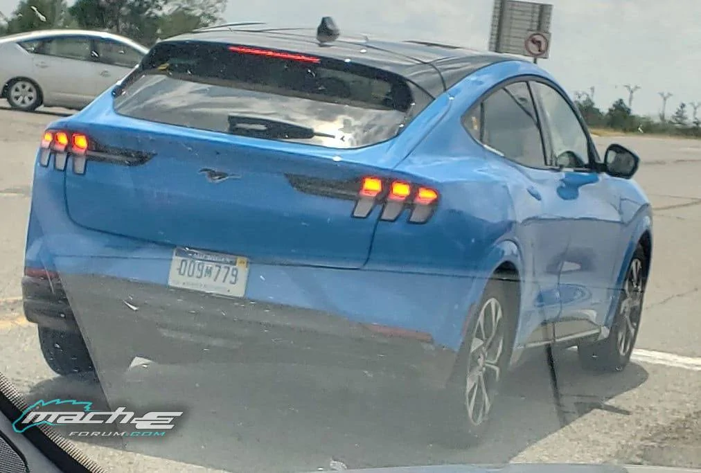 Ford Mustang Mach-E GRABBER BLUE Mach-E Photos Grabber Blue Mustang Mach-E GT