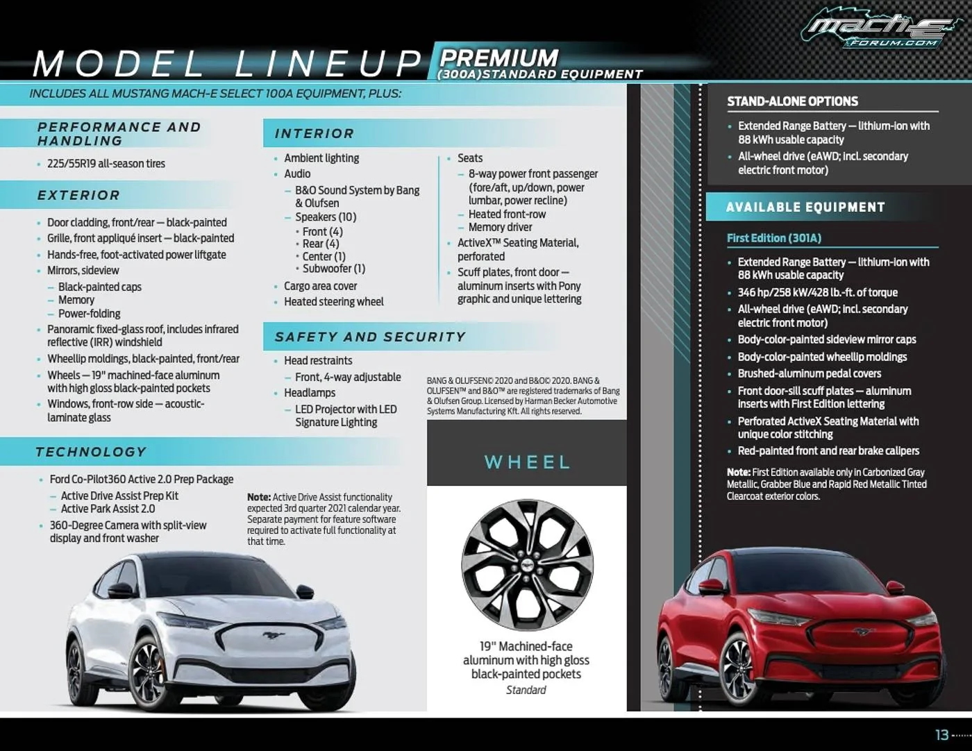 Ford Mustang Mach-E 2021 Mach-E Mustang Product / Packaging Guide 2021_Mustang_Mach_E_Packaging_Guide_page_13
