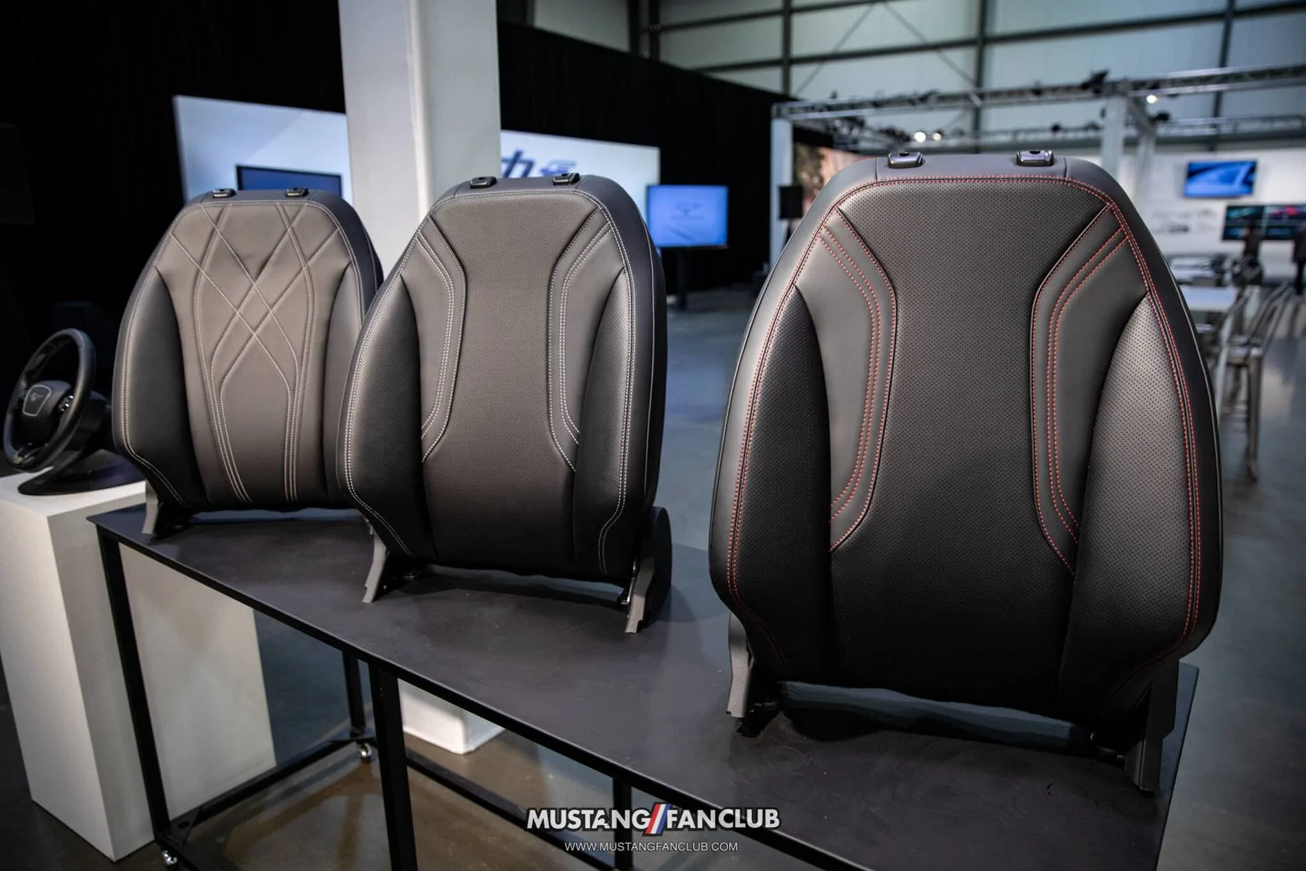 Ford Mustang Mach-E Closeup Looks at Mach-E Factory Wheels Options, Seats, Stitching, Cabin Environment 2021 Mustang Mach-E Seats Stitching
