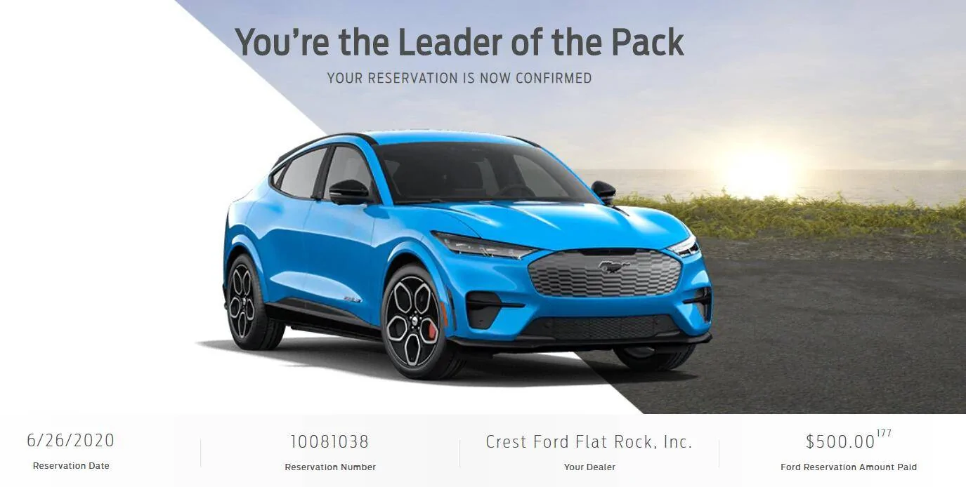 Ford Mustang Mach-E Mach-E Reservations Quick Guide - Customer Journey MachEGT