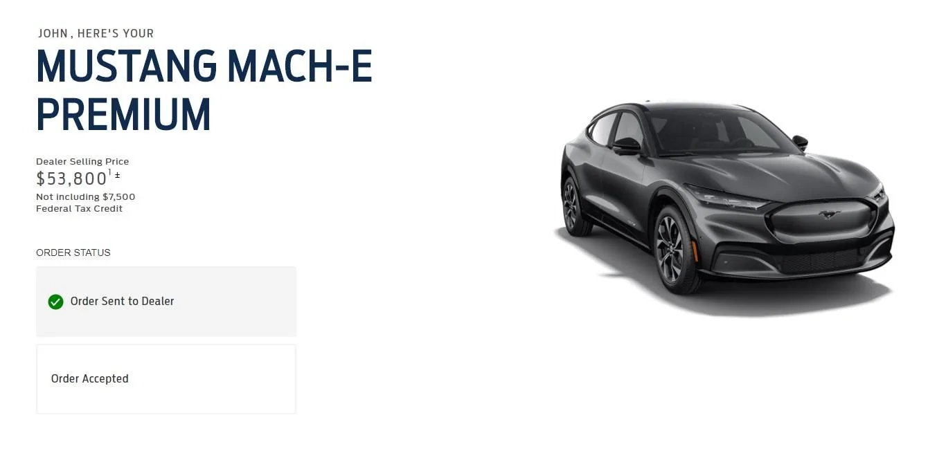Ford Mustang Mach-E Submitted Orders Tracking List and Stats [Enter Yours] order sent to dealer