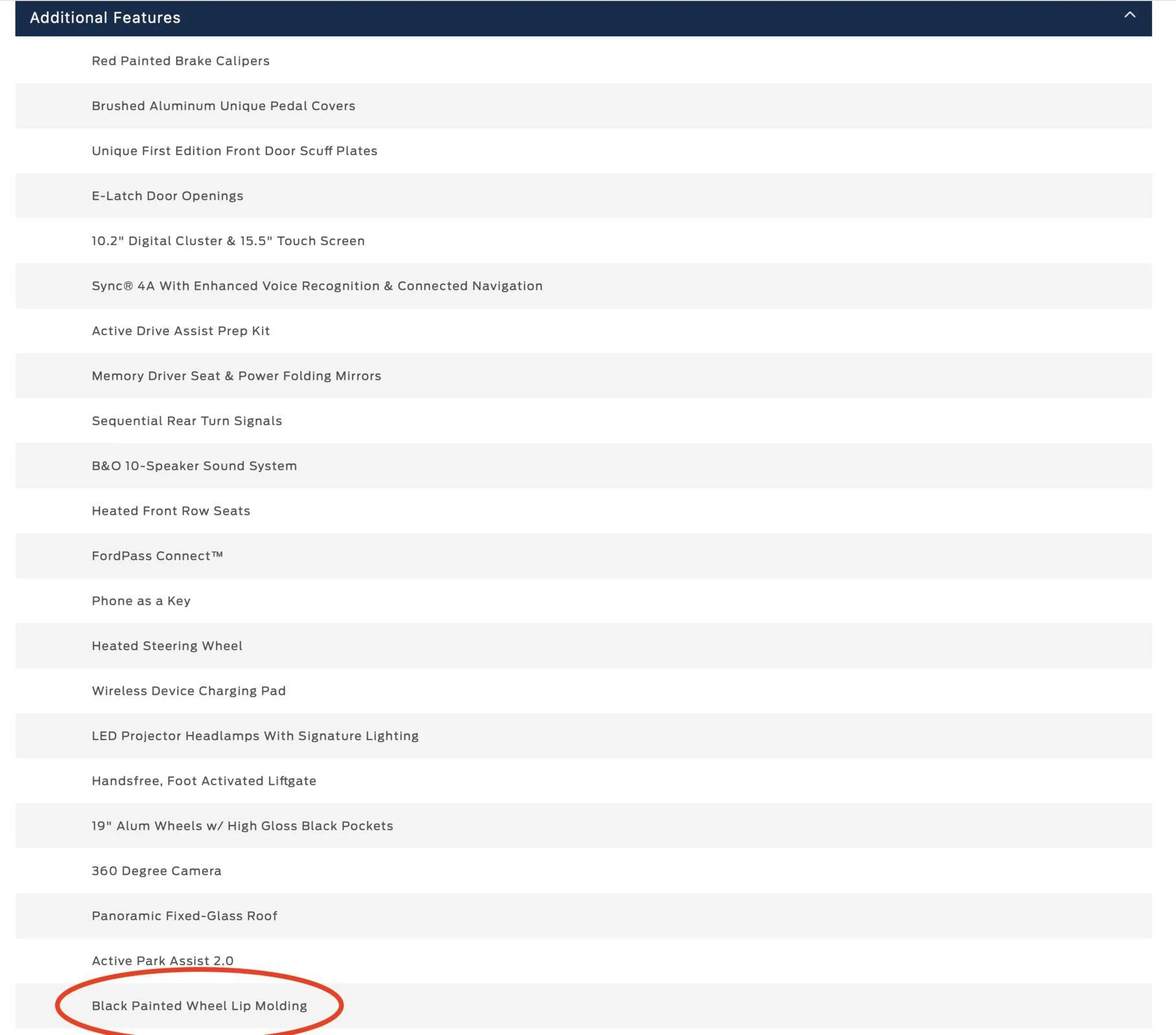 Ford Mustang Mach-E Error in First Edition Description? First Edition Features from order