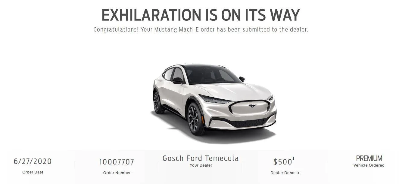 Ford Mustang Mach-E Submitted Orders Tracking List and Stats [Enter Yours] FORD ME