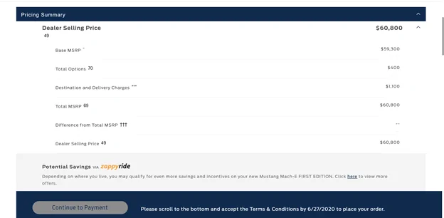 Ford Mustang Mach-E Order site is up! 1593302446666