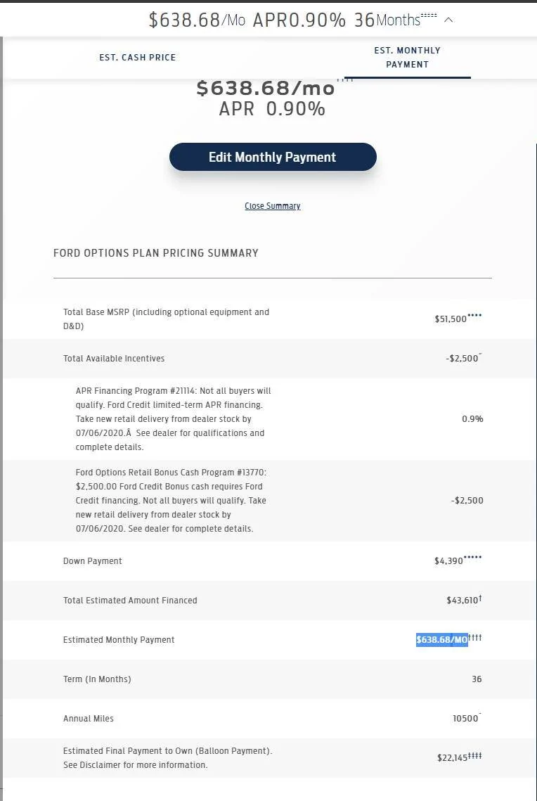 Ford Mustang Mach-E Estimated monthly cost for a lease in NJ? mach