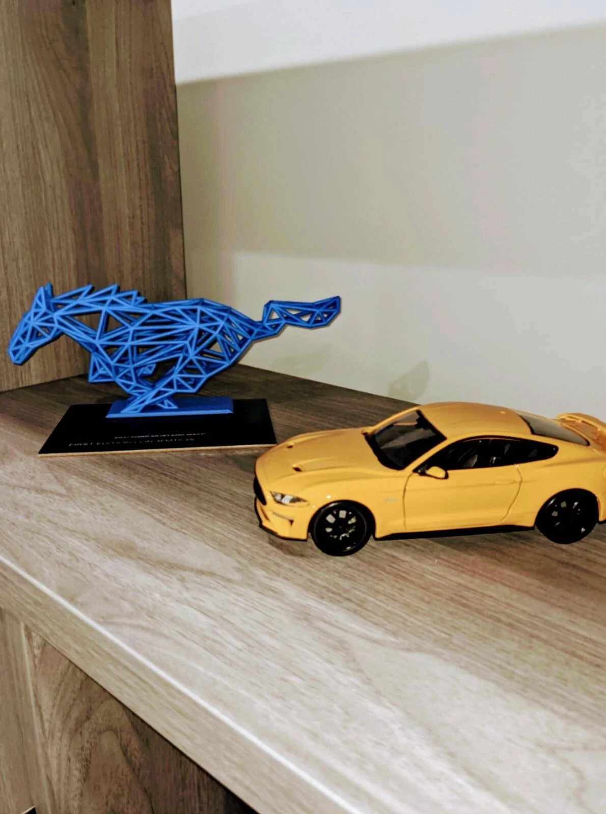Ford Mustang Mach-E Received a Mach-E First Edition surprise gift! 3D printed fractal pony with VIN display. Screenshot_20210317-102239