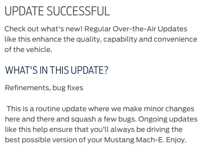 Ford Mustang Mach-E First OTA update for Mach-E coming March 18 tomorrow 1616003321894