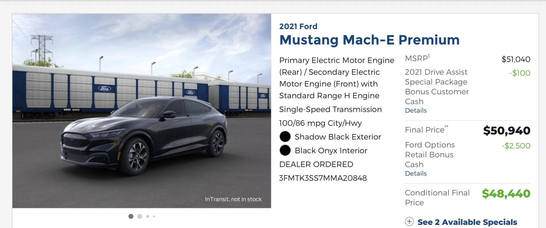 Ford Mustang Mach-E Buying process frustration Screen Shot 2021-03-18 at 11.10.09 AM