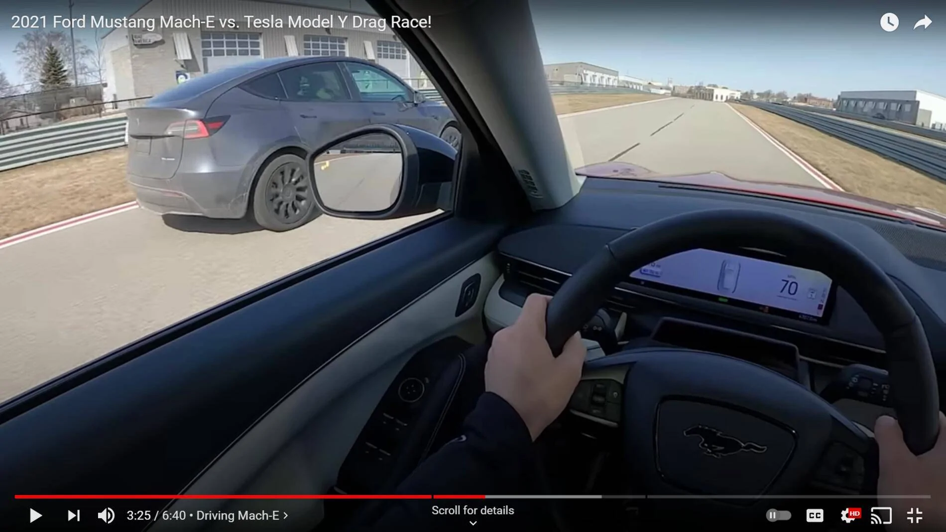 Ford Mustang Mach-E Mach-E vs. Model Y Drag Race 1616210835382