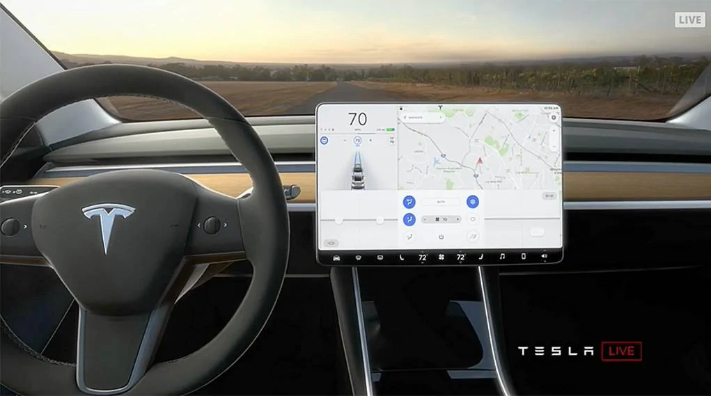 Ford Mustang Mach-E Speedometer Display tesla-model-3-cockpit