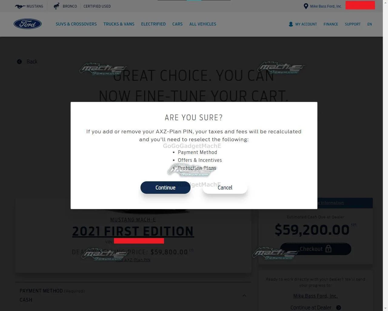Ford Mustang Mach-E Online purchase checkout for Mach-E : here's what it looks like watermarked (6)